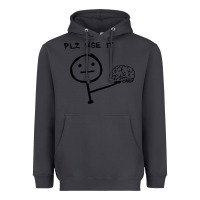 Smoke Plz Use It Text Graphic Heavyweight Hoodie - artisFamous