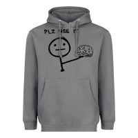 Storm Plz Use It Text Graphic Heavyweight Hoodie - artisFamous