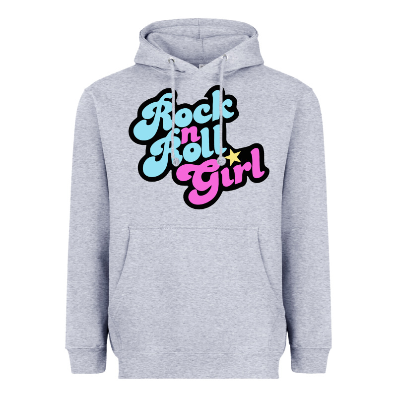 Rock N Roll Girl Heavyweight Hoodie by artisFamous | Teevron