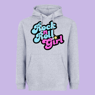 Rock N Roll Girl Heavyweight Hoodie Designed By Artisfamous