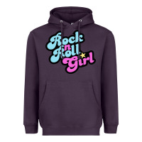 Plum rock n roll girl Heavyweight Hoodie - artisFamous