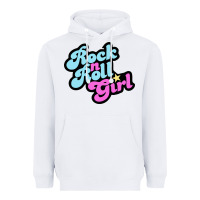 White rock n roll girl Heavyweight Hoodie - artisFamous