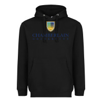 Black Chamberlain College Nursing Heavyweight Hoodie - artisFamous