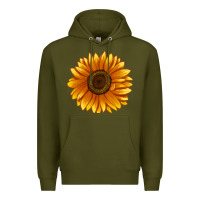 Army Green Soraya Sunflower Premium Hoodie - LillyAllenDesigns