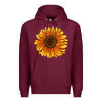 Burgundy Soraya Sunflower Premium Hoodie - LillyAllenDesigns