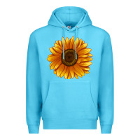 Ocean Blue Soraya Sunflower Premium Hoodie - LillyAllenDesigns