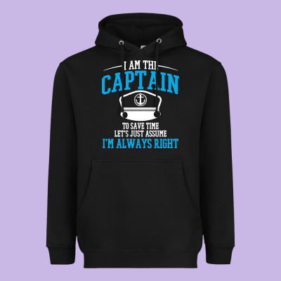 Captain Funny Boating Sailing Heavyweight Hoodie Designed By Artisfamous