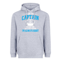 Heather Grey captain funny boating sailing Heavyweight Hoodie - artisFamous