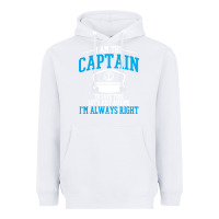 White captain funny boating sailing Heavyweight Hoodie - artisFamous