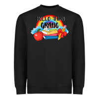 Black back to school hello third grade 3200x2400 Heavyweight Sweatshirt - AdoDesignShop