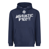 Navy agnostic font Heavyweight Hoodie - artisFamous