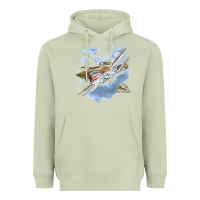 Matcha flying tigers Heavyweight Hoodie - artisFamous