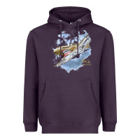 Plum flying tigers Heavyweight Hoodie - artisFamous