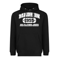 Black made in 1955 funny vintage Heavyweight Hoodie - artisFamous