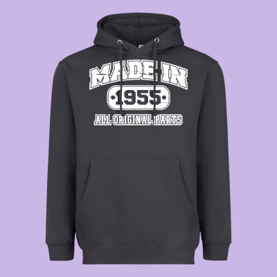 Made In 1955 Funny Vintage Heavyweight Hoodie Designed By Artisfamous