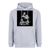 Heather Grey Johnny Cash Music Heavyweight Hoodie - artisFamous