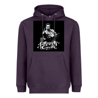 Plum Johnny Cash Music Heavyweight Hoodie - artisFamous