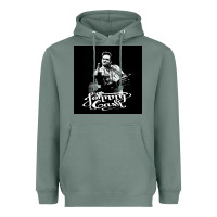 Sage Johnny Cash Music Heavyweight Hoodie - artisFamous
