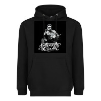 Black Johnny Cash Music Heavyweight Hoodie - artisFamous