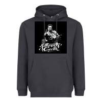 Smoke Johnny Cash Music Heavyweight Hoodie - artisFamous