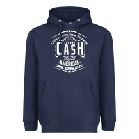 Navy Johnny Cash Music Heavyweight Hoodie - artisFamous