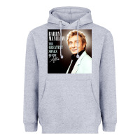 Heather Grey Best Barry Manilow Heavyweight Hoodie - artisFamous
