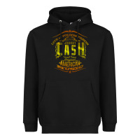 Black Johnny Cash Music Heavyweight Hoodie - artisFamous