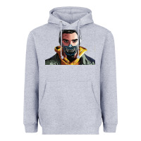 Heather Grey codfish beatbox Heavyweight Hoodie - artisFamous