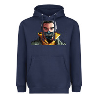 Navy codfish beatbox Heavyweight Hoodie - artisFamous