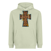 Matcha leopard sunflower cross Heavyweight Hoodie - JahusDesignShop