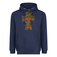 Navy leopard sunflower cross Heavyweight Hoodie - JahusDesignShop