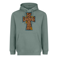 Sage leopard sunflower cross Heavyweight Hoodie - JahusDesignShop