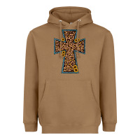 Toasted Coconut leopard sunflower cross Heavyweight Hoodie - JahusDesignShop