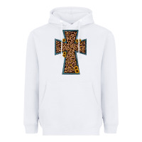 White leopard sunflower cross Heavyweight Hoodie - JahusDesignShop