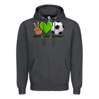 Smoke peace love soccer Zipper Hoodie - AdoDesignShop