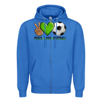 True Royal peace love soccer Zipper Hoodie - AdoDesignShop