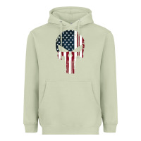 Matcha the punisher american flag Heavyweight Hoodie - artisFamous