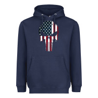 Navy the punisher american flag Heavyweight Hoodie - artisFamous