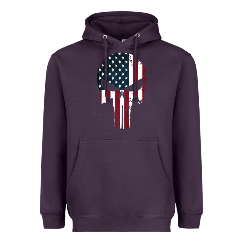 The Punisher American Flag Heavyweight Hoodie by artisFamous | Teevron
