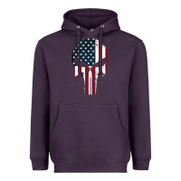 Plum the punisher american flag Heavyweight Hoodie - artisFamous