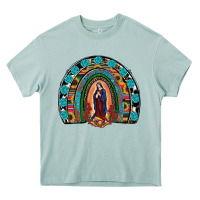 Arona Lady Of Guadalupe Rainbow Heavy Core Tee - RanaPortraitStore