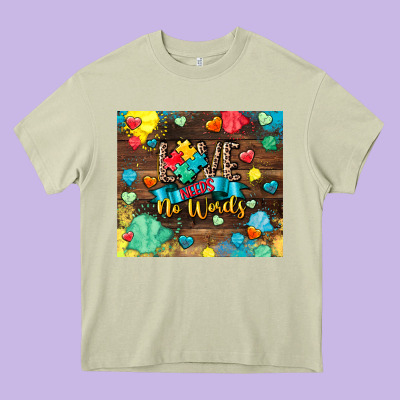 Love Needs No Words Heavy Core Tee Designed By Cowgirlartshop