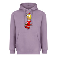Lavender Homer Claus Christmas Heavyweight Hoodie - artisFamous