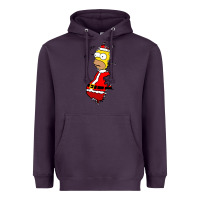 Plum Homer Claus Christmas Heavyweight Hoodie - artisFamous
