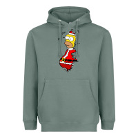 Sage Homer Claus Christmas Heavyweight Hoodie - artisFamous