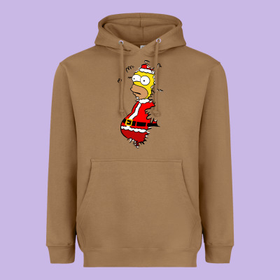 Homer Claus Christmas Heavyweight Hoodie Designed By Artisfamous