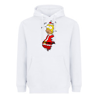 White Homer Claus Christmas Heavyweight Hoodie - artisFamous