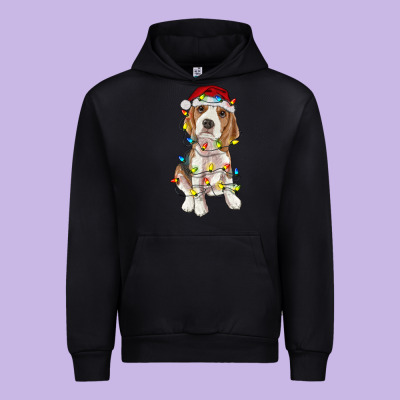 Christmas Beagle Urban Hoodie Designed By Ranaportraitstore