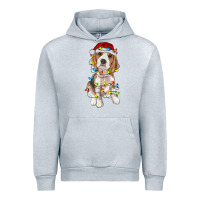 Heather Grey christmas beagle Urban Hoodie - RanaPortraitStore