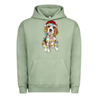 Pigment Oil Green christmas beagle Urban Hoodie - RanaPortraitStore
